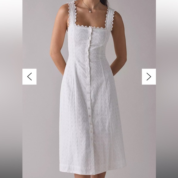 Urban Outfitters Dresses & Skirts - Kimchi Blue Mariana Eyelet Lace Button-Front Midi Dress